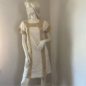 Vintage Crocheted Dress Wheat Natural Summer